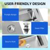 Garvee Stainless Steel Sink, 39x20x37 in Freestanding Single Sink Commercial Kitchen Sink Set with Worktop Faucet, NSF Certificated, Commercial Single Bowl Kitchen Prep & Utility Sink for Garage