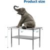 Garvee Stainless Steel Work Table with Backsplash,48×24 in NSF Certified Heavy Duty Kitchen Prep Table for Hotel,Home,Restaurant(without Caster)