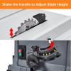 Garvee Table Saw, 10 in 15A Multifunctional Saw with Stand & Push Stick, 90° Cross Cut & 0-45° Bevel Cut, 5000RPM, Adjustable Blade Height, Ideal for Woodworking