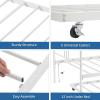 Garvee Twin Metal Daybed with Trundle, Pullout Trundle Bed Frame with Arched Headboard, Guest Sofa Bed with Steel Slat Support, No Box Spring Required, Easy Assembly, Black(White)