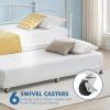 Garvee Twin Metal Daybed with Trundle, Pullout Trundle Bed Frame with Arched Headboard, Guest Sofa Bed with Steel Slat Support, No Box Spring Required, Easy Assembly, Black(White)