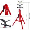 Garvee V Head Pipe Jack Stand,1/8 in-12 in Capacity,Adjustable Height 28 in -52 in, 2500 LB,Heavy Duty Carbon Steel Body More Durable, Folding Portable Pipe,Steel Jack Stands