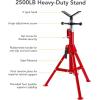Garvee V Head Pipe Jack Stand,1/8 in-12 in Capacity,Adjustable Height 28 in -52 in, 2500 LB,Heavy Duty Carbon Steel Body More Durable, Folding Portable Pipe,Steel Jack Stands