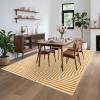 Garvee Washable 8×10 Area Rugs for Living Room Boho Orange Large Rug Ultra-Thin Soft Abstract Rug Non Shedding Bedroom Floor Covers Modern Indoor Accent Carpet for Dining Room Nursery, Orange