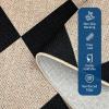 Garvee Washable Easy Jute Rug 5×7 Modern Striped Living Room Rug with Non-Slip Backing, Non Shedding Neutral Floor Mats, Indoor Outdoor Carpet for Bedroom, Patio, Backyard, Brown(Diamond|black&natural)