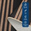 Garvee Washable Easy Jute Rug 5×7 Modern Striped Living Room Rug with Non-Slip Backing, Non Shedding Neutral Floor Mats, Indoor Outdoor Carpet for Bedroom, Patio, Backyard, Brown(Striped|black&brown)