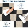 Garvee Washable Easy Jute Rug 5×7 Modern Striped Living Room Rug with Non-Slip Backing, Non Shedding Neutral Floor Mats, Indoor Outdoor Carpet for Bedroom, Patio, Backyard, Brown(Checkerboard|black&natural)
