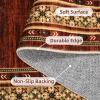 Garvee Washable Rug 10×13 Living Room Area Rug Geometric Bordered Bedroom Rugs Indoor Modern Floor Carpet Low Pile Non Slip Throw Rugs Distressed Home Decor Rug for Dining Room Office, Blue(Red)
