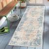 Garvee Washable Rug 9×12 Living Room Rug Modern Abstract Rugs with Non Slip Backing Non Shedding Low Pile Throw Mats Contemporary Foldable Floor Carpet for Dining Room, Bedroom, Office, Coffee(Vintage|terracotta)