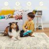 Garvee Washable Rug 9×12 Living Room Rug Modern Abstract Rugs with Non Slip Backing Non Shedding Low Pile Throw Mats Contemporary Foldable Floor Carpet for Dining Room, Bedroom, Office, Coffee(Vintage|taupe)