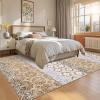Garvee Washable Rug 9×12 Living Room Rug Modern Abstract Rugs with Non Slip Backing Non Shedding Low Pile Throw Mats Contemporary Foldable Floor Carpet for Dining Room, Bedroom, Office, Coffee(Modern|coffee)