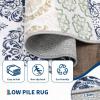 Garvee Washable Rug 9×12 Living Room Rug Modern Abstract Rugs with Non Slip Backing Non Shedding Low Pile Throw Mats Contemporary Foldable Floor Carpet for Dining Room, Bedroom, Office, Coffee(Modern|blue)