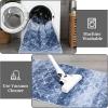 Garvee Washable Rug 9×12 Living Room Rug Modern Abstract Rugs with Non Slip Backing Non Shedding Low Pile Throw Mats Contemporary Foldable Floor Carpet for Dining Room, Bedroom, Office, Coffee(Distressed|blue)