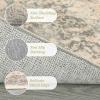 Garvee Washable Rug 9×12 Living Room Rug Modern Abstract Rugs with Non Slip Backing Non Shedding Low Pile Throw Mats Contemporary Foldable Floor Carpet for Dining Room, Bedroom, Office, Coffee(Vintage|taupe)