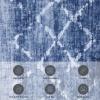 Garvee Washable Rug 9×12 Living Room Rug Modern Abstract Rugs with Non Slip Backing Non Shedding Low Pile Throw Mats Contemporary Foldable Floor Carpet for Dining Room, Bedroom, Office, Coffee(Distressed|blue)