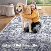 Garvee Washable Runner Rugs 2×6 Vintage Hallway Runner Traditional Floral Rugs Non Slip Entryway Runner Distressed Oriental Area Rugs Low Pile Floor Cover for Kitchen Bathroom Laundry Mat, Brown(Blue)