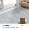 Garvee Washable Solid 8×10 Rugs for Living Room Bedroom,Non Slip Stain-Resistant Border Scalloped Rug for Dining Room Office,Low-Pile Soft Neutral Carpets for Under Table Farmhouse Playroom, Beige(Grey)