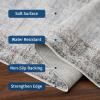 Garvee Washable Solid 8×10 Rugs for Living Room Bedroom,Non Slip Stain-Resistant Border Scalloped Rug for Dining Room Office,Low-Pile Soft Neutral Carpets for Under Table Farmhouse Playroom, Beige(Border|grey Green)