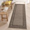 Garvee Washable Solid 8×10 Rugs for Living Room Bedroom,Non Slip Stain-Resistant Border Scalloped Rug for Dining Room Office,Low-Pile Soft Neutral Carpets for Under Table Farmhouse Playroom, Beige(Brown)