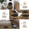 Leopard Washable 2×8 Runner Rug, Soft Animal Print Kitchen Runners for Hallways, Non Slip Checkered Rug Runners for Entryway Bedroom Laundry, Brown/Black(Brown)