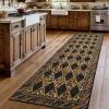 Leopard Washable 2×8 Runner Rug, Soft Animal Print Kitchen Runners for Hallways, Non Slip Checkered Rug Runners for Entryway Bedroom Laundry, Brown/Black(Brown)