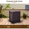 Propane Tank Cover Table, for 20 lbs Propane Tank for Gas Fire Pits, Outdoor Tank Hideway Table for Propane Fire Pit and Gas Griddle, Brown