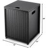 Propane Tank Hideaway Table for Gas Fire Pits – 20 LBS Propane Tank Storage Side Table for Gas Fire Pit, Gas Grill, Griddle, and Propane Stoves (Black)
