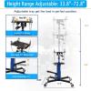 Transmission Jack, 0.6 T/1322 LBS Hydraulic Telescopic Transmission Jack, 2-Stage Floor-Standing Transmission Jack, with Foot Pedal, 360° Swivel Wheel, Garage/Workshop/Car Lift, Blue(Blue 1322 lb Single Plunger)