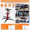 Transmission Jack, 0.6 T/1322 LBS Hydraulic Telescopic Transmission Jack, 2-Stage Floor-Standing Transmission Jack, with Foot Pedal, 360° Swivel Wheel, Garage/Workshop/Car Lift, Blue(Red 1322 lb Single Plunger)