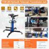 Transmission Jack, 0.6 T/1322 LBS Hydraulic Telescopic Transmission Jack, 2-Stage Floor-Standing Transmission Jack, with Foot Pedal, 360° Swivel Wheel, Garage/Workshop/Car Lift, Blue(Blue 1100 lb Single Plunger)