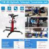 Transmission Jack, 0.6 T/1322 LBS Hydraulic Telescopic Transmission Jack, 2-Stage Floor-Standing Transmission Jack, with Foot Pedal, 360° Swivel Wheel, Garage/Workshop/Car Lift, Blue(Red 1100 lb single plunger)