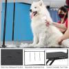 Upgrade 47 in Electric Grooming Table, Large Height Adjustable, Heavy Duty Collapsible Dog Grooming Station with Overhead Arms, Noose, Maximum Capacity Up to 264 LBS, Black