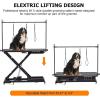 Upgrade 47 in Electric Grooming Table, Large Height Adjustable, Heavy Duty Collapsible Dog Grooming Station with Overhead Arms, Noose, Maximum Capacity Up to 264 LBS, Black