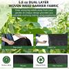 Woven Landscape Fabric 5.8oz, 3 x 300FT Weed Fabric Barrier, Double Layer, Garden Fabric Weed Barrier, Weed Control Fabric Ground Cover, Gardening Mat for Garden Beds, Landscaping