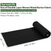 Woven Landscape Fabric 5.8oz, 4 x 300FT Weed Fabric Barrier, Double Layer, Garden Fabric Weed Barrier, Weed Control Fabric Ground Cover, Gardening Mat for Garden Beds, Landscaping(Black)