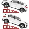 Car Truck Service Ramps,Portable Car Ramps for Oil Changes,2 Pack 12000 LBS (5 T) Capatity Car Lifts for Home Garage,Vehicle Auto Garage Repair.Lift Height Adjust 9.8 in-15 in (Red)(Red 5T)