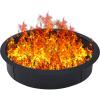 Fire Pit Ring 2.5 mm Steel Heavy Duty Firepit Cooking Ring Large Fire Pit Insert Round, Above/In Ground Fire Pit, for Camping Garden Backyard, 36 in x 42 in x 10 in(39″D x 45″W x 10″H)