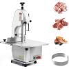 GARVEE Electric Bone Saw Machine, 750W Meat Saw for Butchering, 0.39～6.7 Inches Cutting Thickness with 6 Saw Blades, Meat Bandsaw Butchering with Workbench Width of 19.68 x 17.32 Inches(750 W)