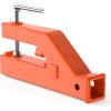 Garvee 2 in Clamp on Trailer Hitch Receiver for Tractor Bucket Ball Mount Adapter Compatible with Deere Bobcat, Orange
