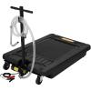 Garvee 20 Gallon Oil Drain Pan Oil Drain Tank with 12V Electric Pump, 76L Low Profile Oil Drain Pan, Oil Change Pan with T Foldable Hand and Wheels, 8FT Hose Oil Drain Cart for Car, SUV, Trucks(Electric Pump-20 Gallon-Black-PP)