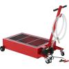 Garvee 20 Gallon Oil Drain Pan Oil Drain Tank with 12V Electric Pump, 76L Low Profile Oil Drain Pan, Oil Change Pan with T Foldable Hand and Wheels, 8FT Hose Oil Drain Cart for Car, SUV, Trucks(Electric Pump)