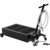 Garvee 20 Gallon Oil Drain Pan Oil Drain Tank with 12V Electric Pump, 76L Low Profile Oil Drain Pan, Oil Change Pan with T Foldable Hand and Wheels, 8FT Hose Oil Drain Cart for Car, SUV, Trucks(Electric Pump-12V-Black)