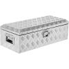 Garvee 20 Inch Truck Bed Tool Box, Heavy Duty Aluminum Diamond Plate Tool Box Chest, Waterproof Chest Storage Box with Lock for Trucks, Trailers, RVs, Warehouses(Sliver)