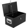 Garvee 20 in Aluminum Diamond Plate Tool Box With Lock and Keys, Heavy Duty Waterproof Truck Storage Organizer Chest for Pick Up Truck Bed, Rv Trailer/Van With Side Handle(Black)