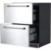 Garvee 24 in Outdoor Drawer Fridge, Counter Double Drawer Beverage Refrigerator, 5.2 Cu.Ft. Weather Proof Stainless Steel Built-in Fridge for Residential Commercial Use Black