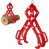 Garvee 28 in Log Lifting Tongs, Log Grabber, Skidding Log Lifting Tongs Timber, Heavy Dut Solid Steel Swivel Dragging Steel Tongs Log Lifting Lumber Skidding Tongs Logging Grabber(4 Claw)(28 in-4 Claw)
