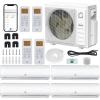 Garvee 3 Zone 28000 BTU(9K + 9K + 9K) Mini Split AC/Heating System, 20 SEER2 Tri Zone Ductless Split Air Conditioner with Pre-Charged Condenser, Not Include Copper Tube Line Set, 208-230V(4 Head-12000BTU×4)