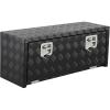 Garvee 48 in Heavy Duty Aluminum Tool Underbody Box, Waterproof Square Truck Storage Organizer Chest for Pick Up Truck Bed, Rv Trailer (48″ X 18″ X 18″ – Sliver)(36″ X 12″ X 14″ – Black)