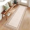 Garvee 8×10 Area Rugs Washable Rugs for Living Room Modern Solid Minimalist Border Rug Soft Bedroom Rug Non Slip Floor Cover Stain Resistant Throw Carpet for Dining Room Apartment Nursery，Black/Grey(Beige|border)