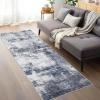 Garvee 9×12 Area Rug Washable Rugs for Living Room Modern Abstract Rug Modern Abstract Area Rugs Stain Resistant Throw Carpet Non-Slip Soft Floor Mat for Nursery Home Office Dining Room，Blue(Indigo-abstract1)